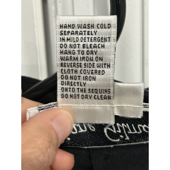 Diane Gilman Black Silk Shirt Cockatoo Tropical Bird Floral Print Sz Medium - Picture 8 of 10